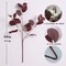12-Pack 20" Artificial Eucalyptus Stems – Silk & Plastic Faux Greenery with Leaves and Berries for Wedding, Party, Home Décor, Centerpieces, and Floral Arrangements (Burgundy)